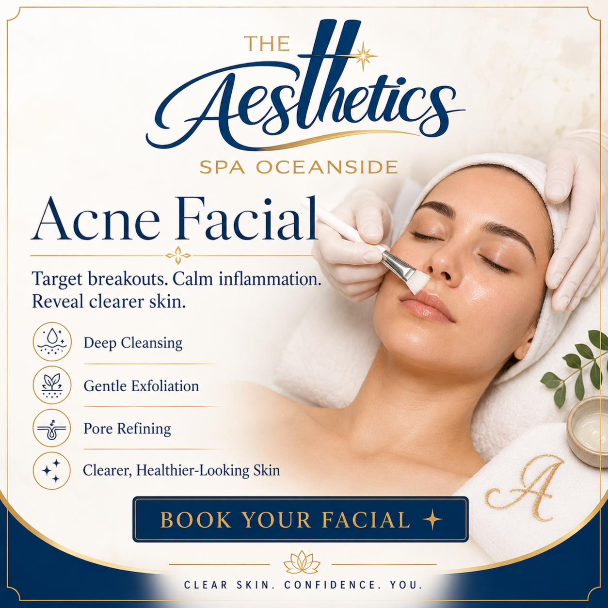 Acne Facial w/ LED Light Therapy at The Aesthetics Spa in Oceanside, NY