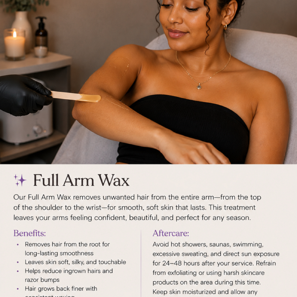 Full Arm Wax at Melanin Glo By Janay in Gatesville, TX