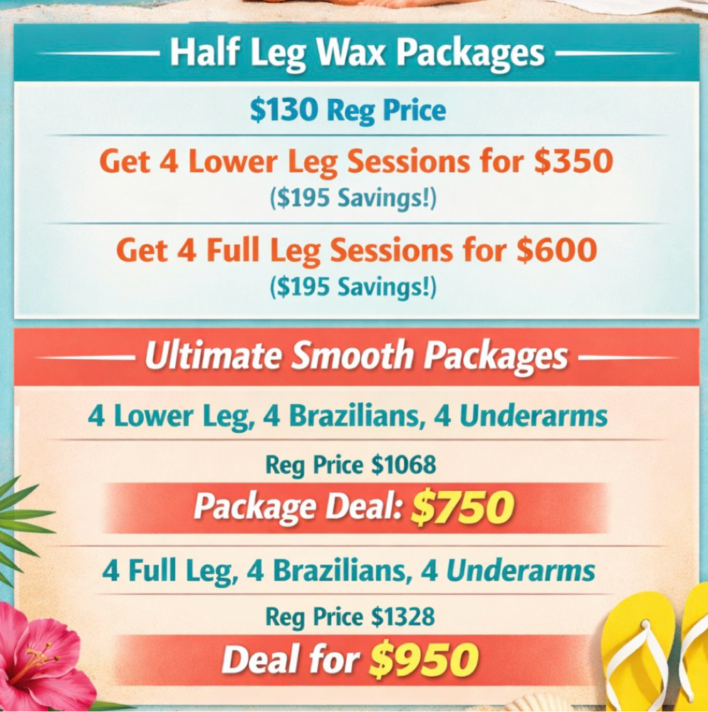 Spring Wax Package Leg,Braz,UA at RAE Aesthetics in Hudson, OH