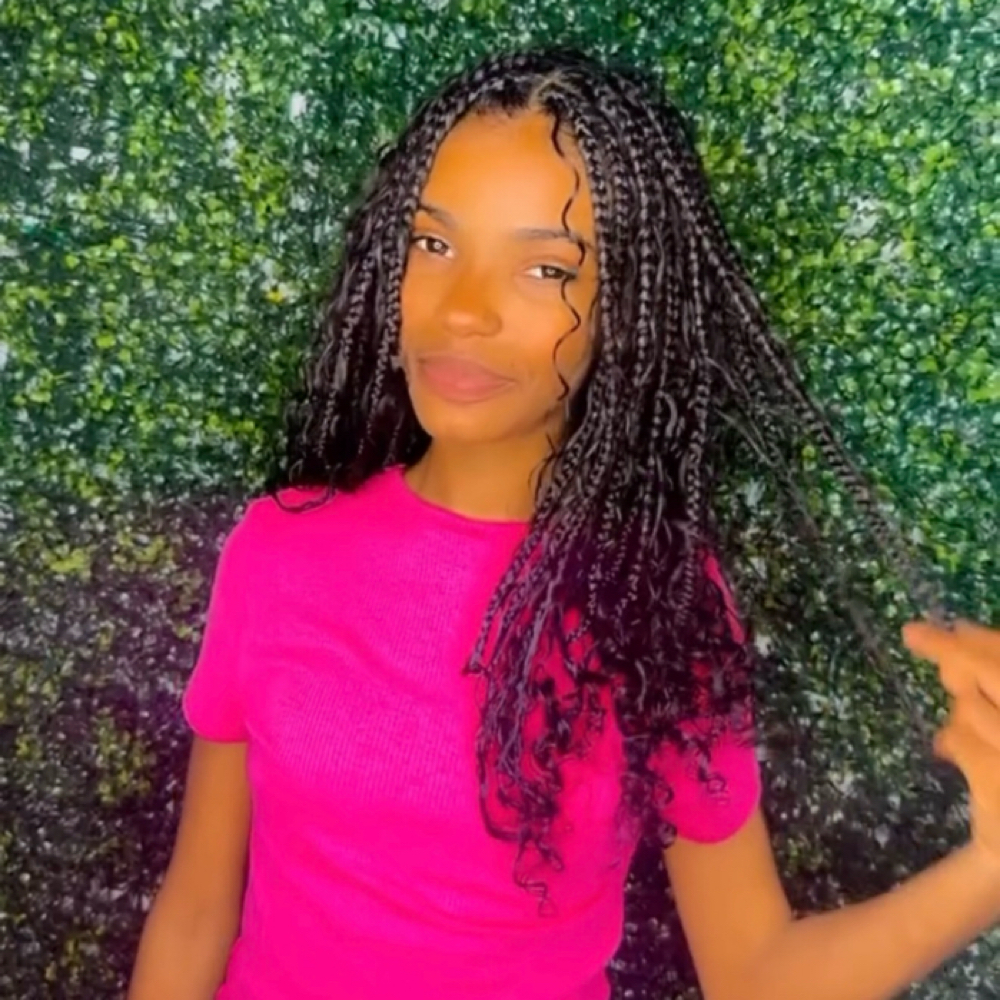 Boho Knotless Braids Bob at Hair By J’adore in Miramar, FL