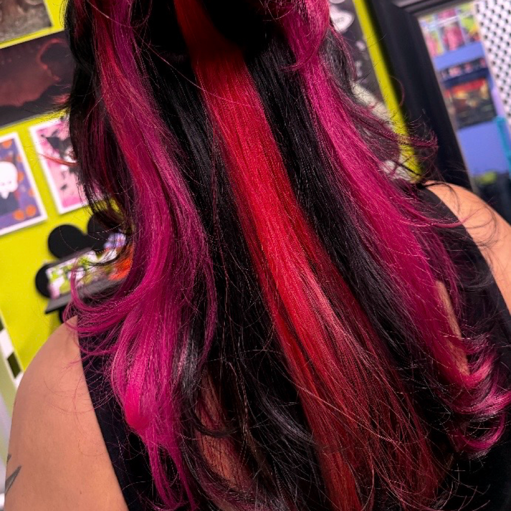 Chunky Highlights at Snot Girl Hair Studio in Upland, CA