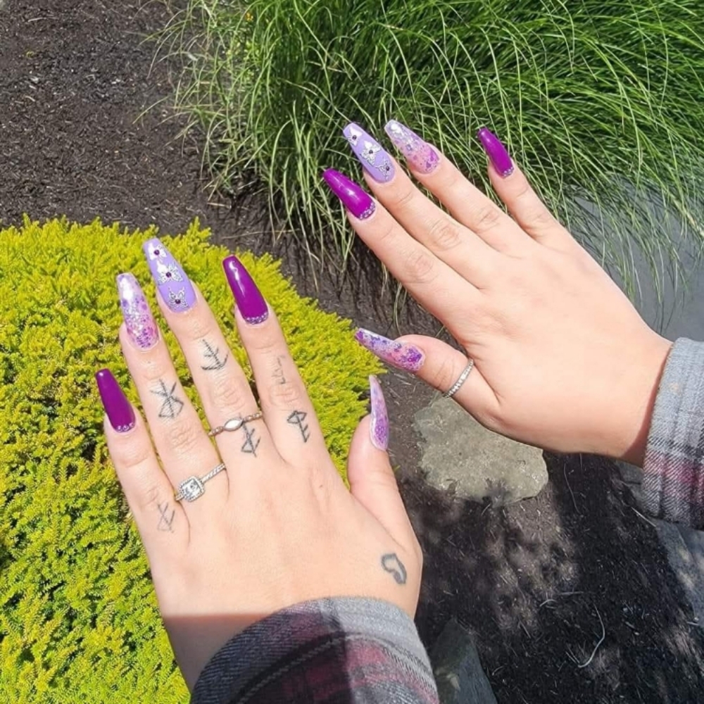 Acrylic w/ Gel Polish (Long) at KC Nails & Beauty in Eugene, OR