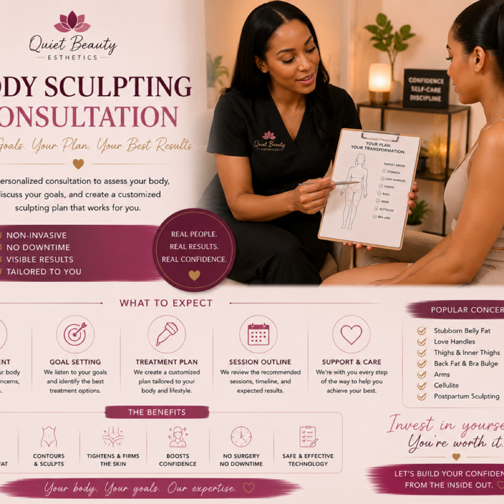 Body Sculpting Consultation at Quiet Beauty Esthetics By Tamika in Columbia, SC