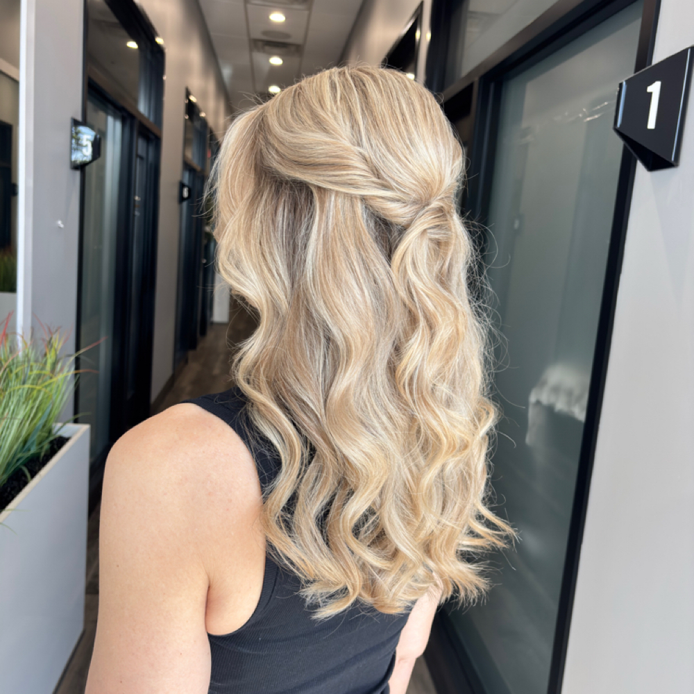 Bridal hairstyle at Studio Bloom By Tay in Chesterfield, MI