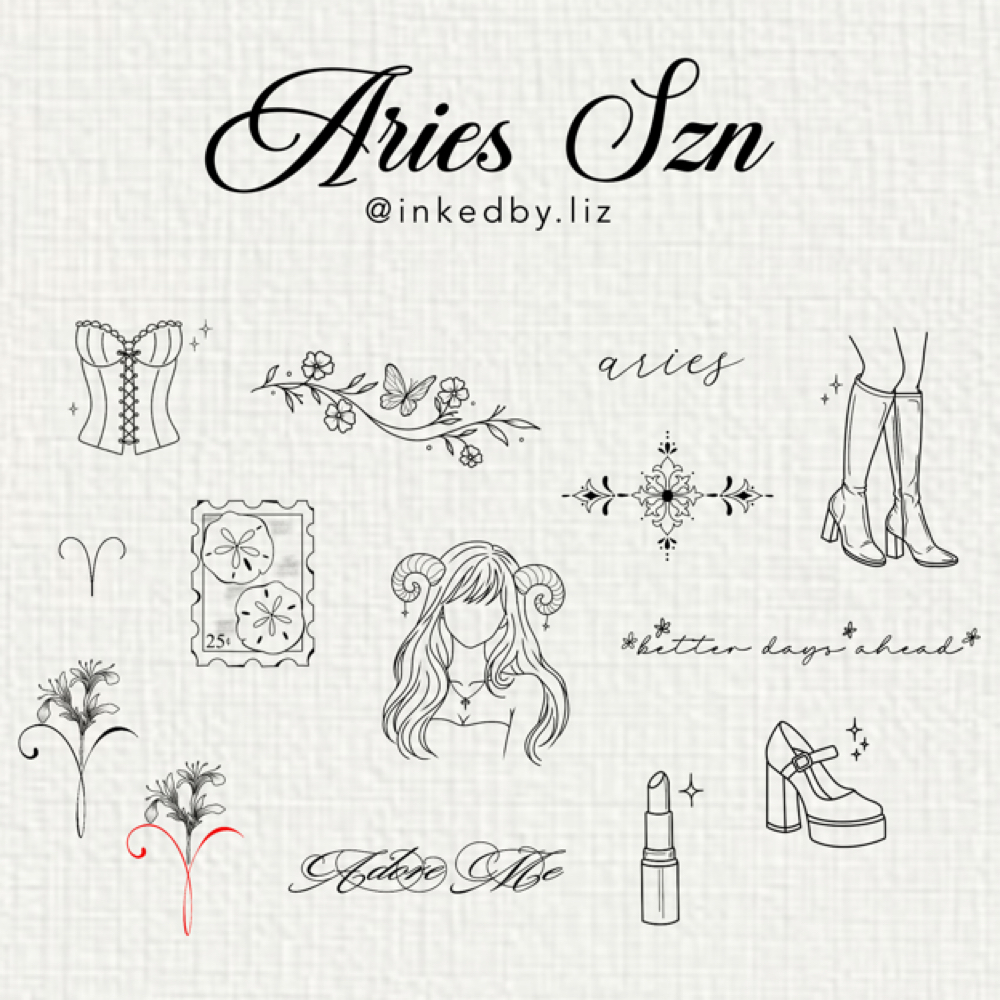 Aries Szn Flash at Inked by Liz in Dallas, TX