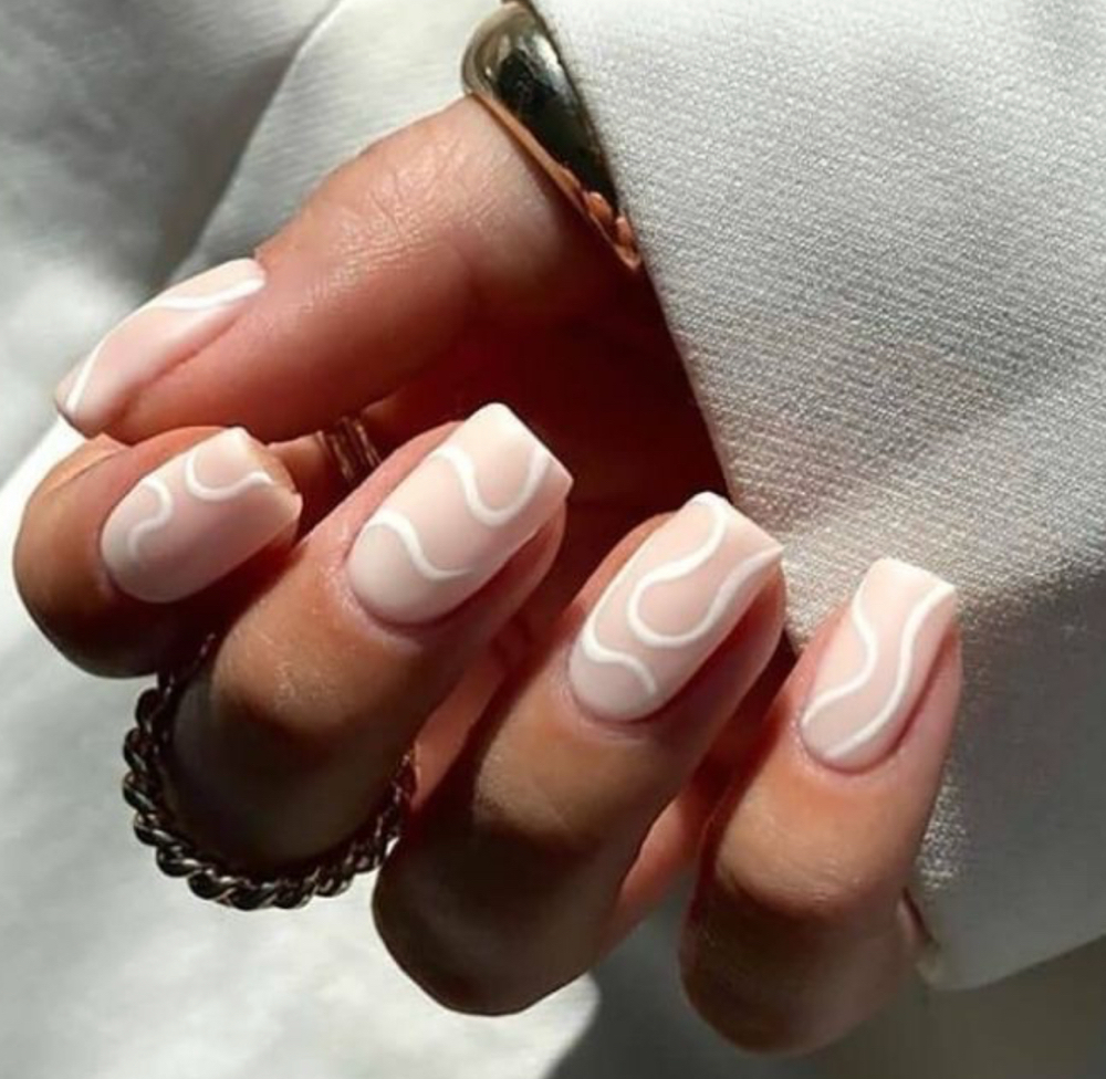 Short Nails with Design