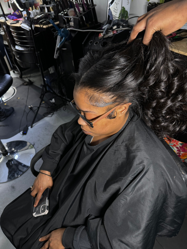 Sew-In With Natural Leave Out