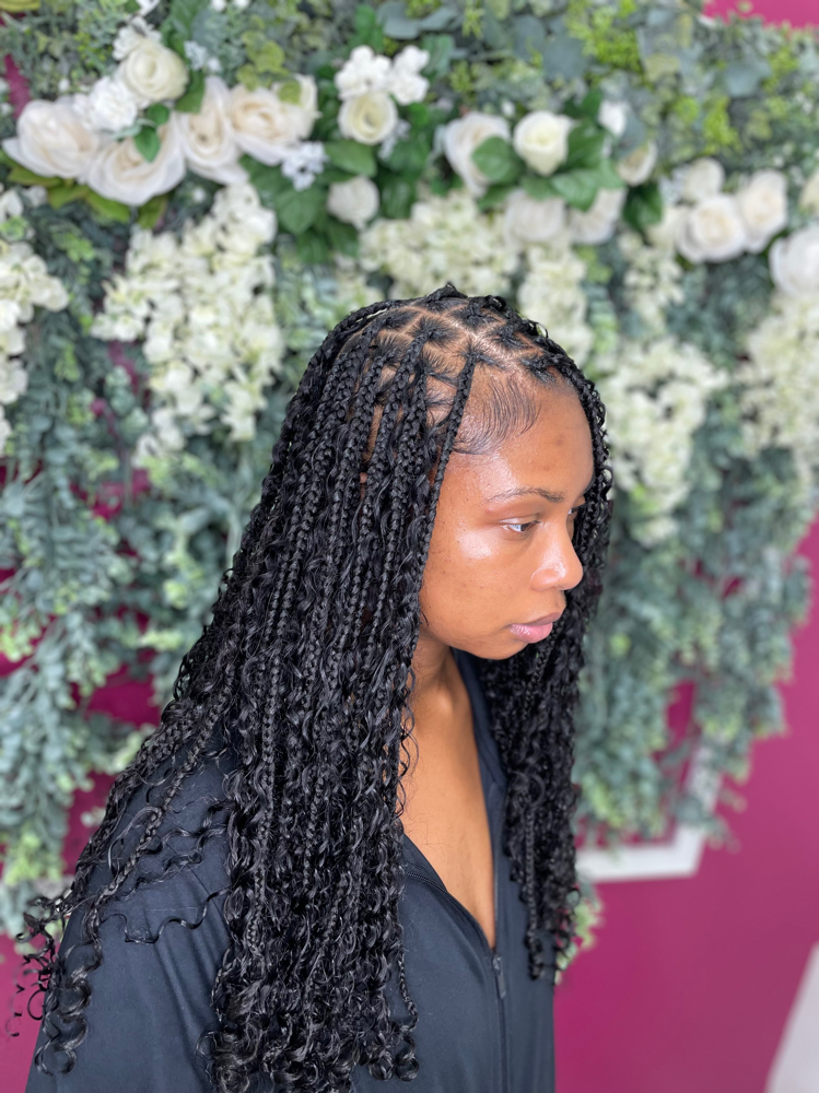 Medium Boho Knotless Braids