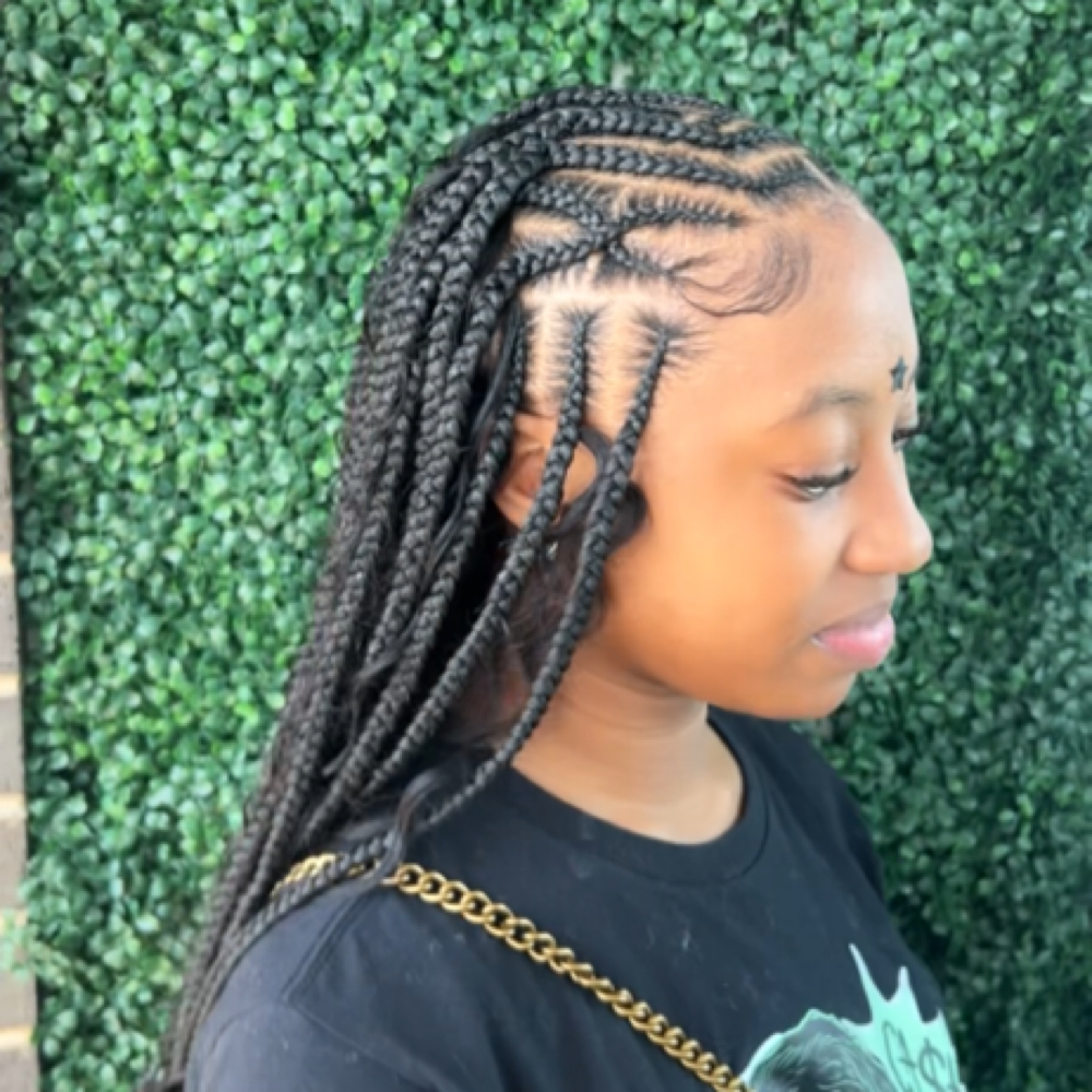 1 Layer Tribal Braids w/ Knotless M at Polished Hair & Nail Studio in IL, IL