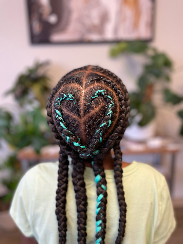 Kids 5-6 Feed In Braids at Crown Adjustments in Havelock, NC