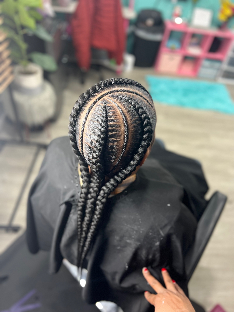 3 Feed In Braids at BraidsByLici in Kansas City, MO