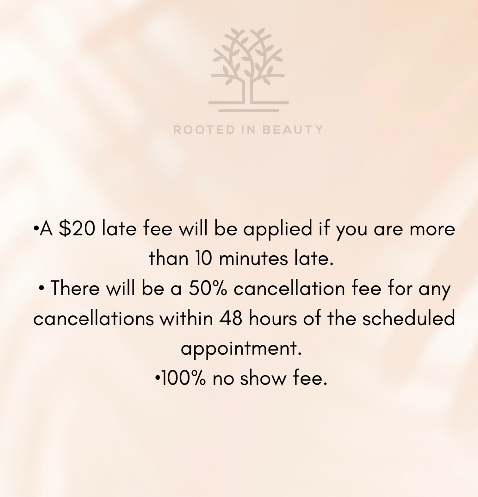 Late fee (Please Read Description) at Rooted In Beauty in Torrance, CA