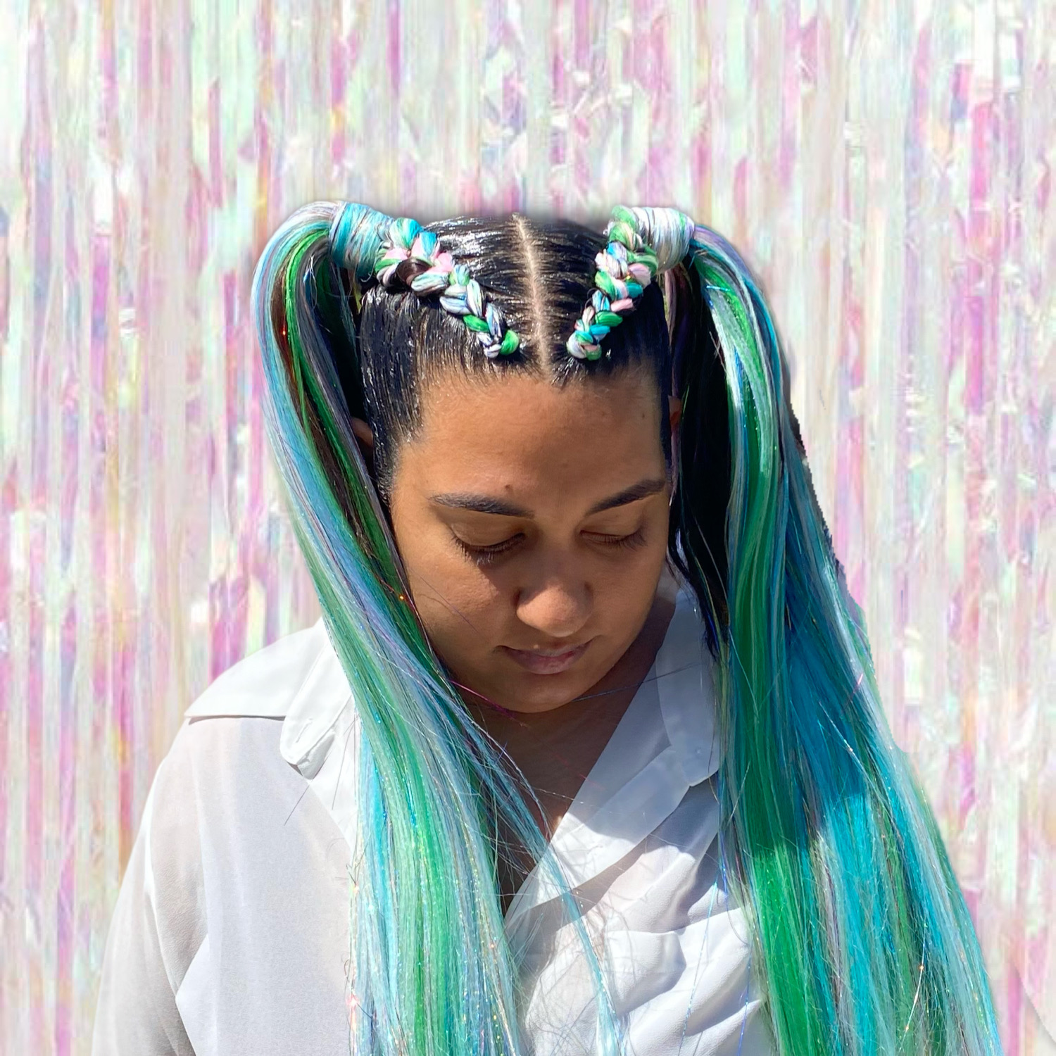 Dutch Braid Pigtails w/ Loose Ends