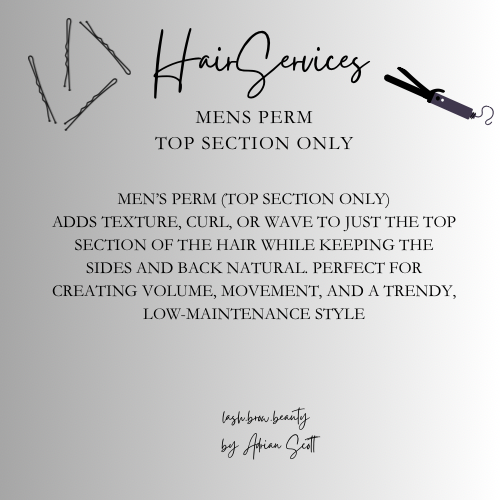 Mens Perm (Top Section Only)