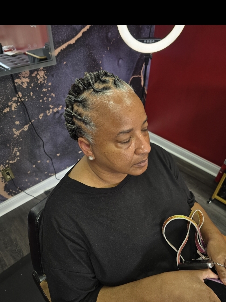 Retwist & Style Above Shoulder at Locs of Love in Chattanooga, TN