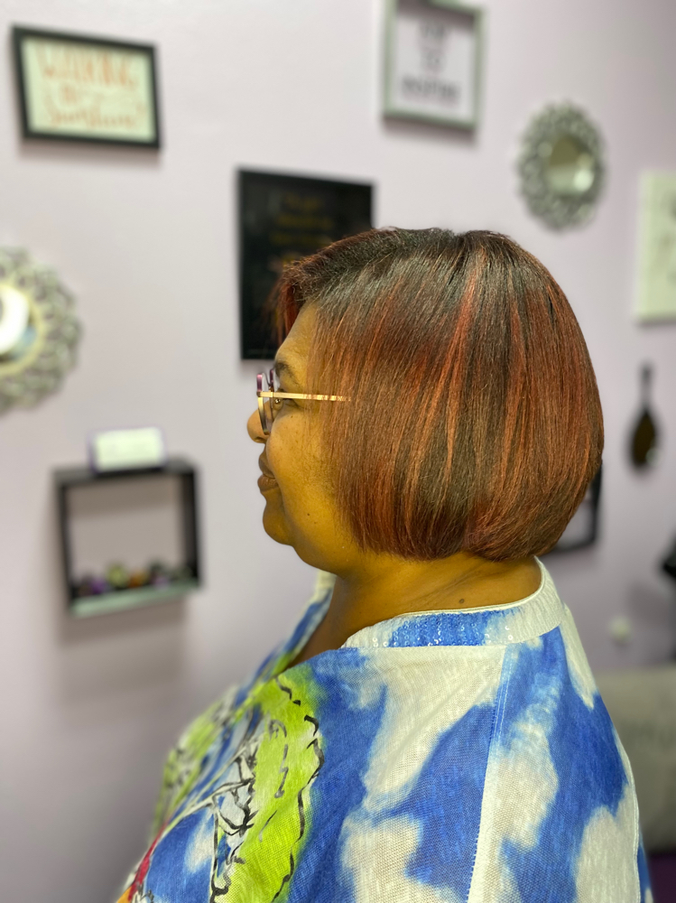 All Over Hair Color (medium length)