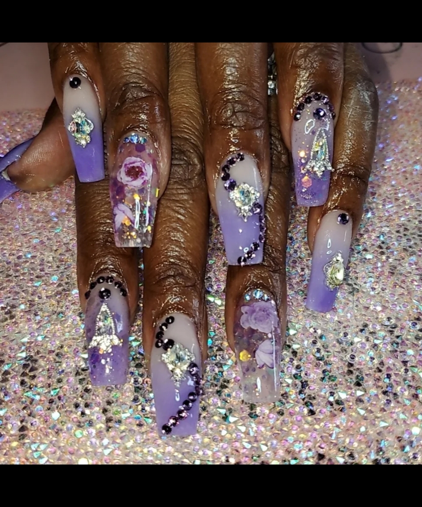 Foil Nail Design Per Finger