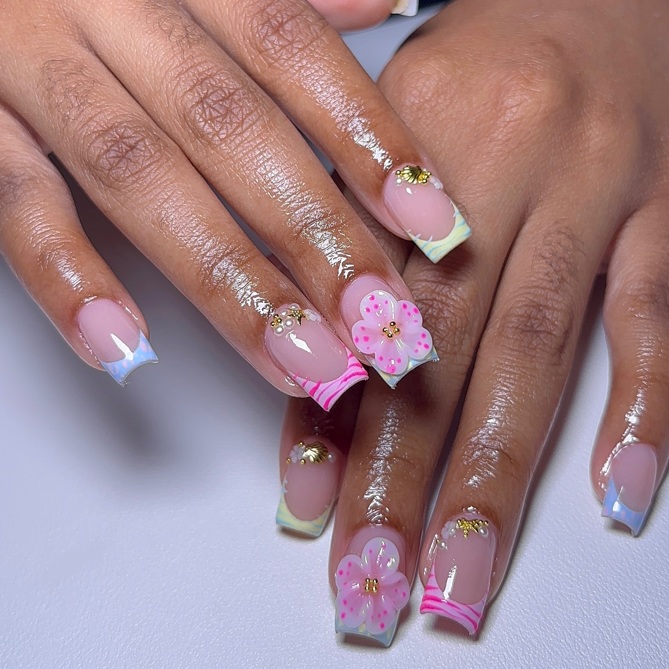 Short Acrylic Full Set at Nasha’s Nail House in Warner Robins, GA