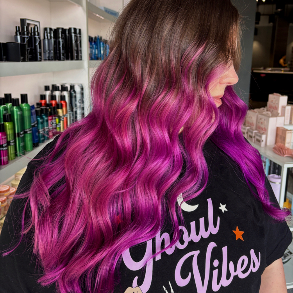 Vivid color (pre-lightened hair) at Elliescissorhands Glow Salon And Spa in San Antonio, TX