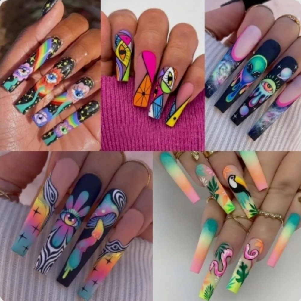 Detailed Full Set at Get Nailed Salon in Oneida, TN