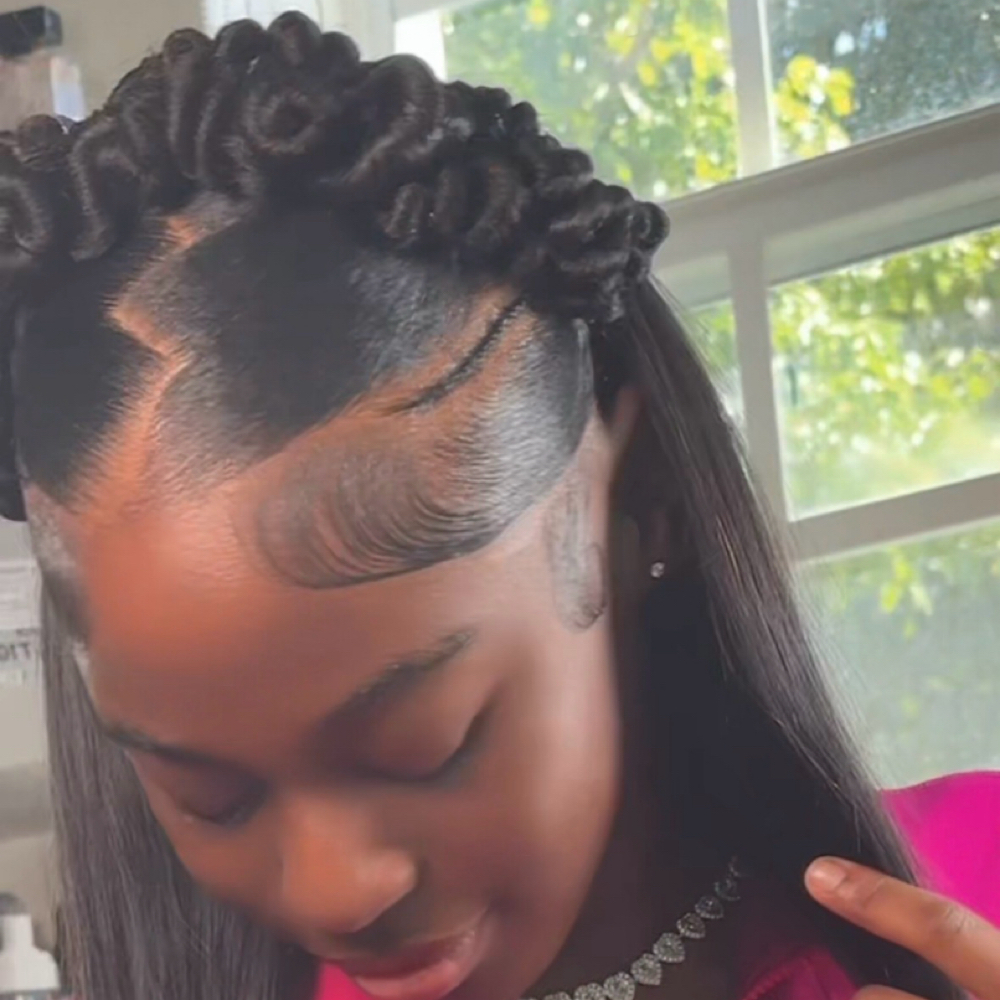HALF UP / HALF DOWN ( Freestyle ) at 1ST CLASS PRETTY in Miami Gardens, FL