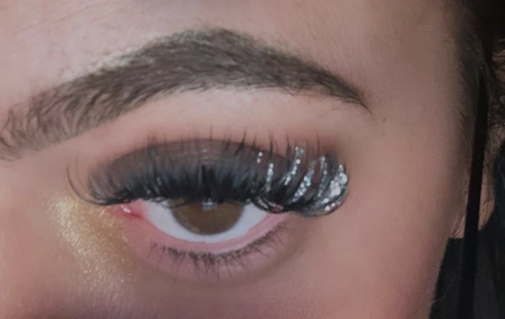 glitter lashes