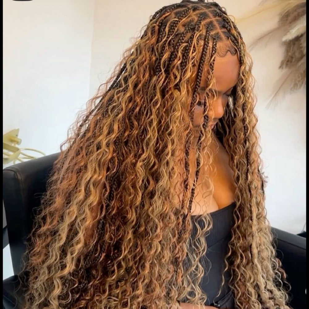 Medium Boho Knotless at Booked By Faith in Fort Worth, TX