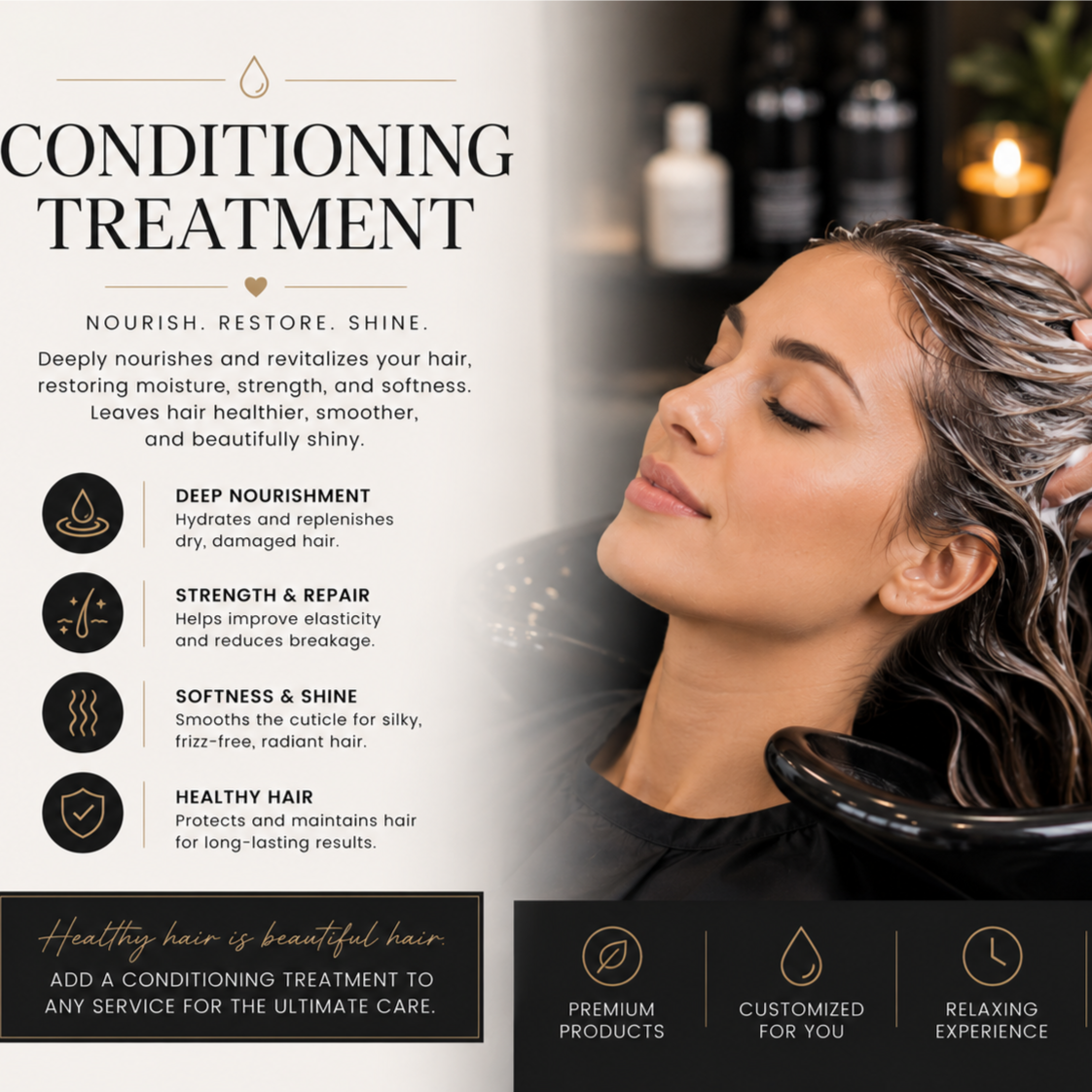 Conditioning Treatment Only at Jeremiah Jacob Levin Hairstyling in Coronado, CA