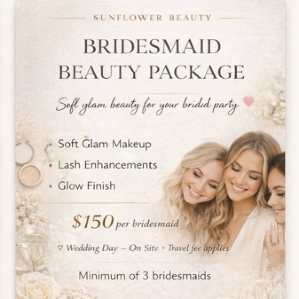 Bridesmaid Beauty Package at Sunflower Beauty in Whitney, TX