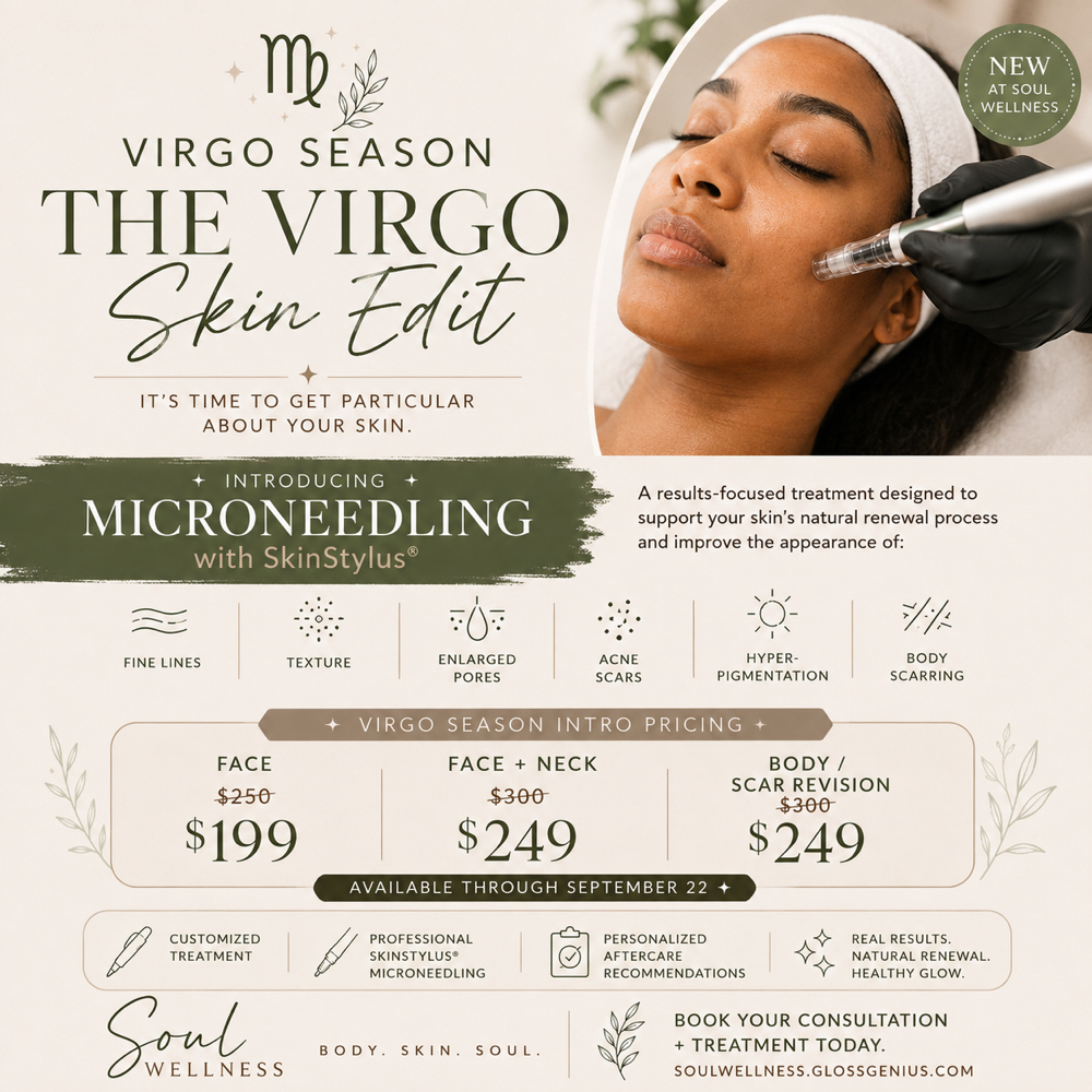 Virgo Season Microneedling Specials at Soul Wellness in Eden Prairie, MN