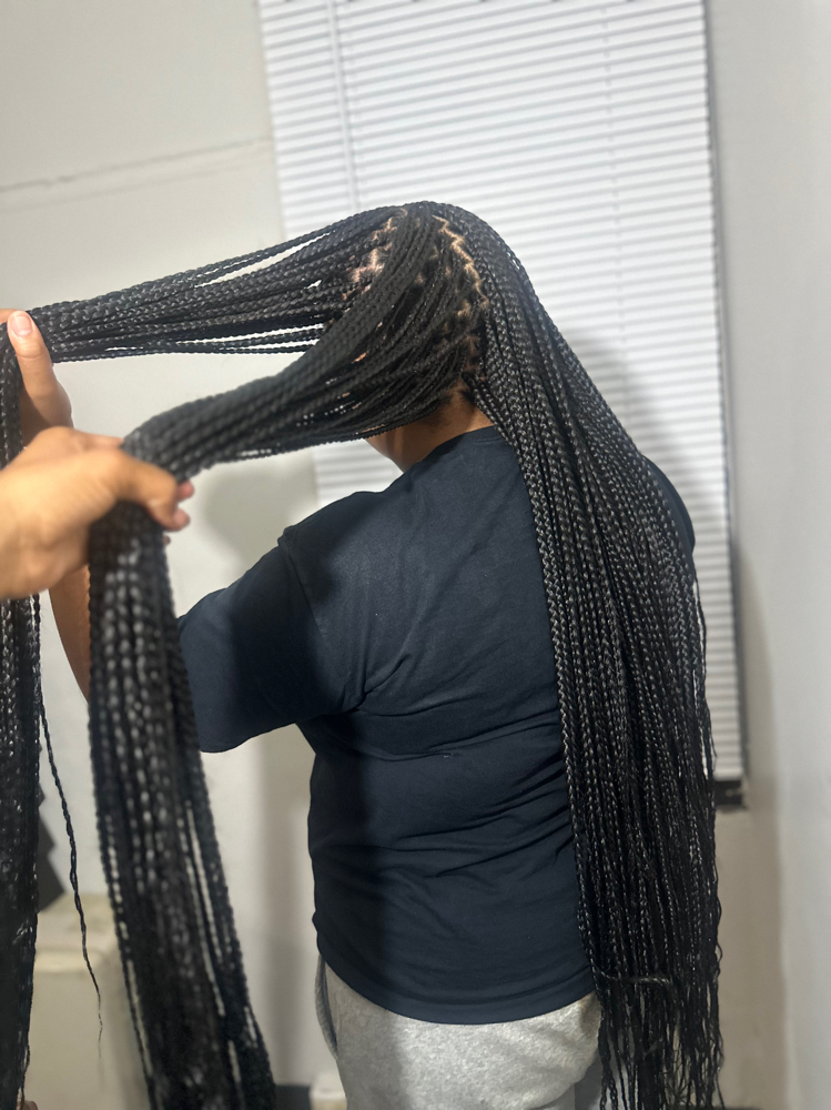 Small Knotless Box Braids Butt