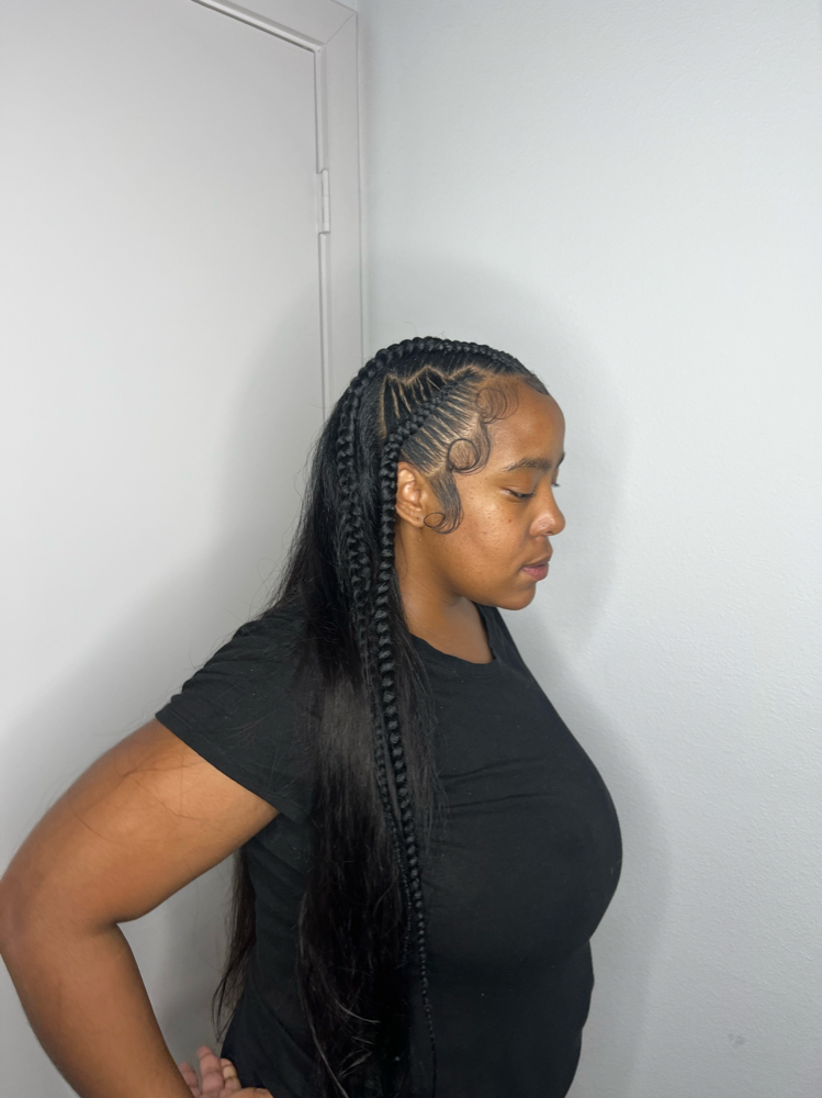 Half Feed-in & Half Sew-In Large