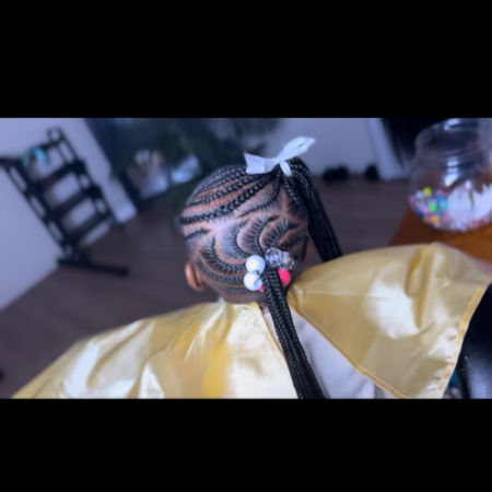 Toddler Feedin style. 2 Ponytails at Tae’s Trinity Co. in Phoenix, AZ