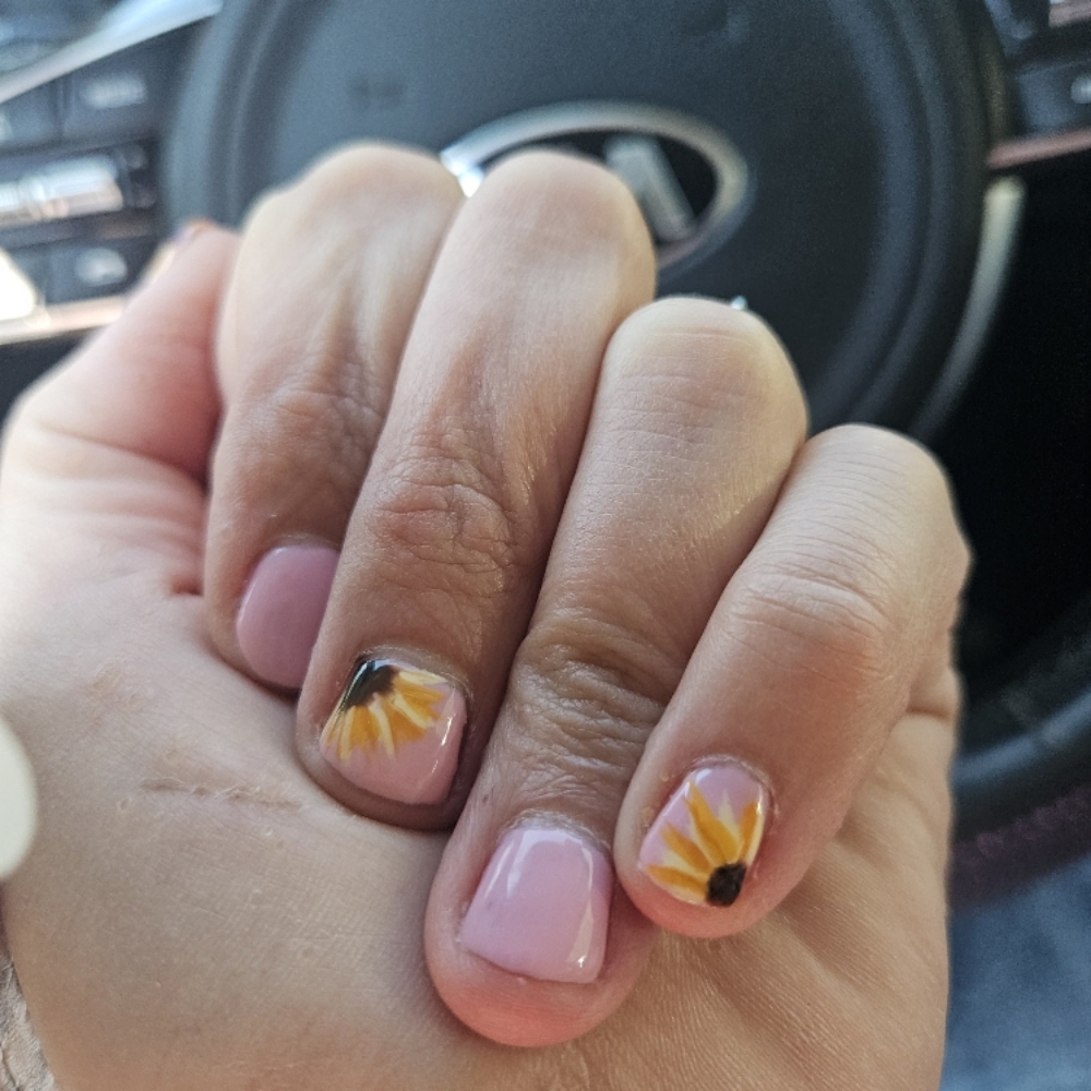 Gel Polish Manicure With Nail Art at Devins Beauty Studio in Sanford, MI