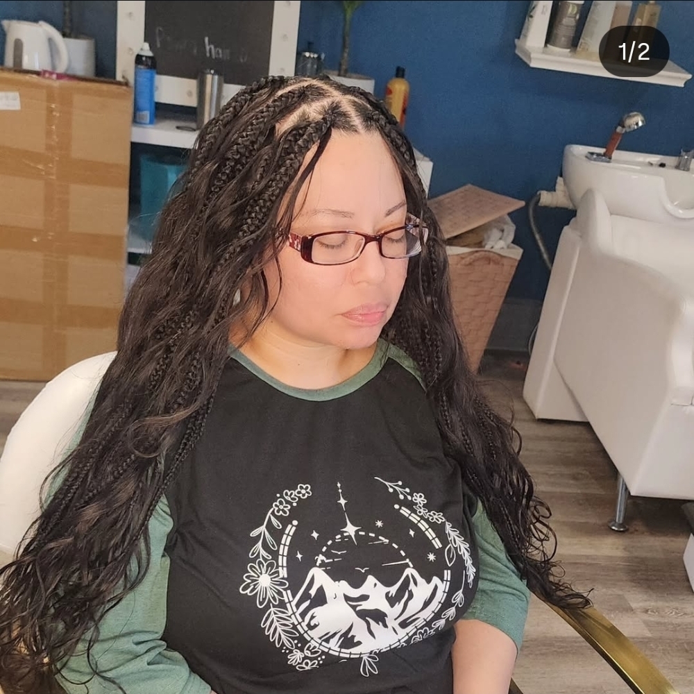 Large Boho Knotless at The Braid Lounge in Burlington, NC