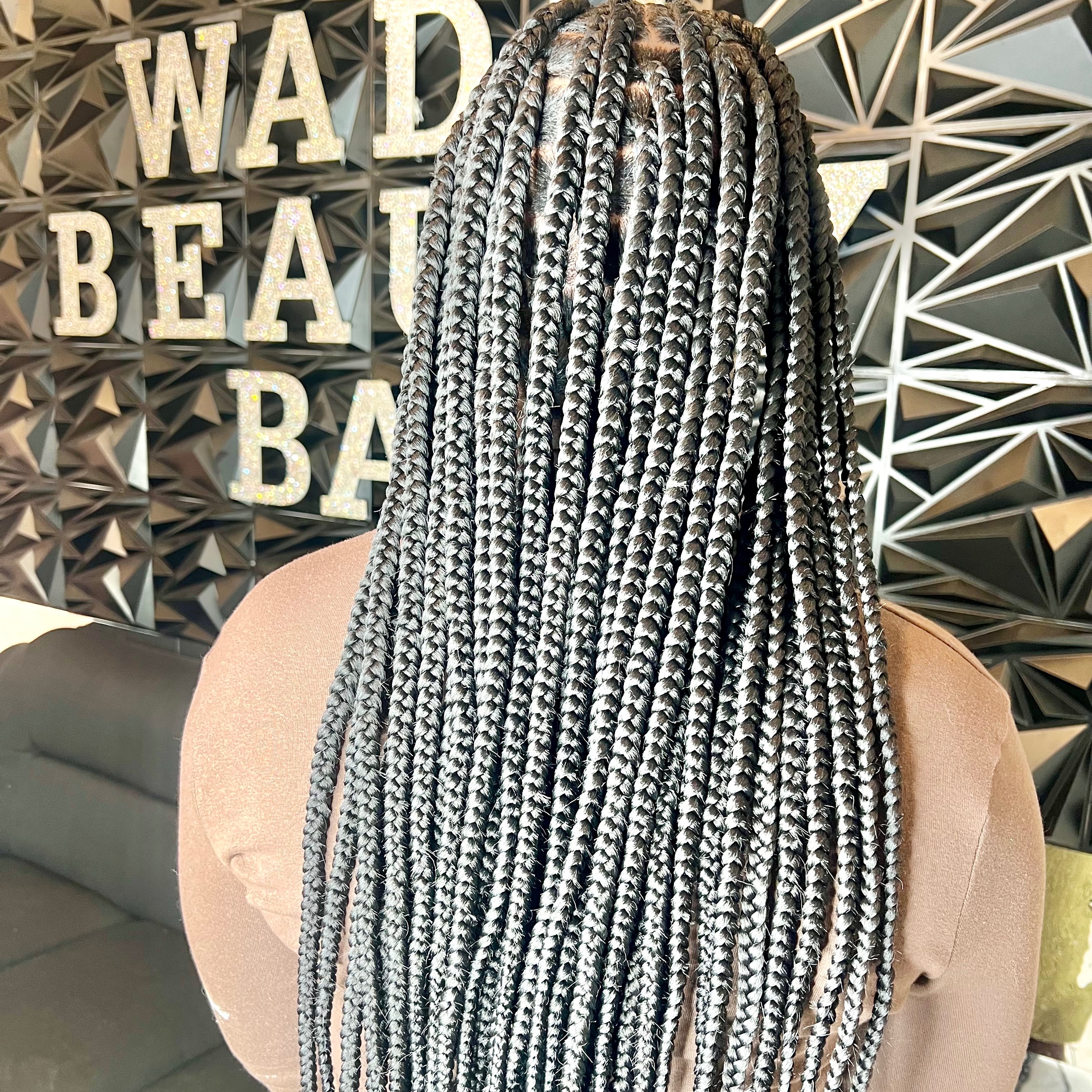 Knotless braids at Wadu beauty bar in Indianapolis, IN