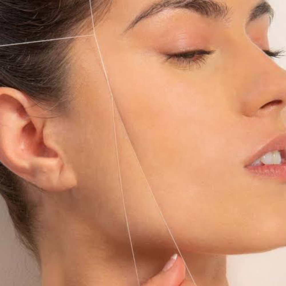 Full face Threading at Aura Aesthetics in Houston, TX