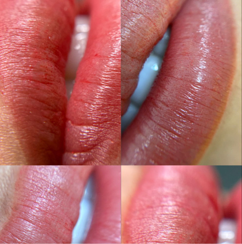 First client Lip blush at sofia dias in gloucester, MA