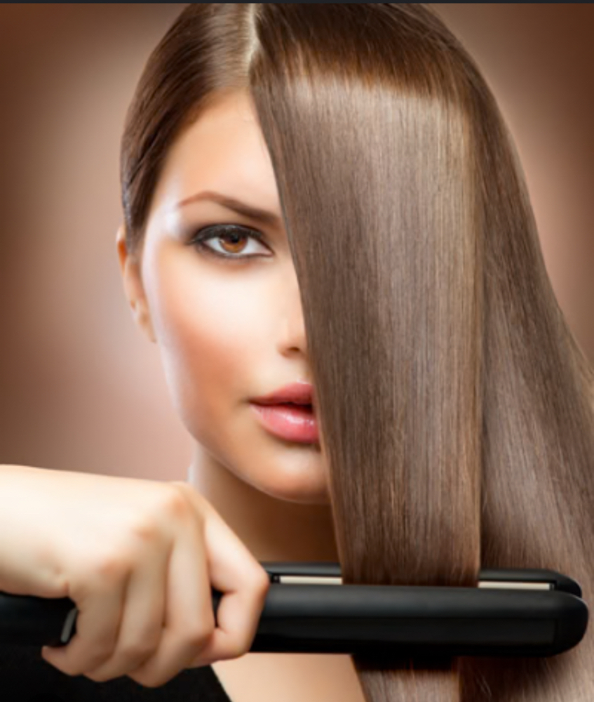 Wash & Flat Iron Hair