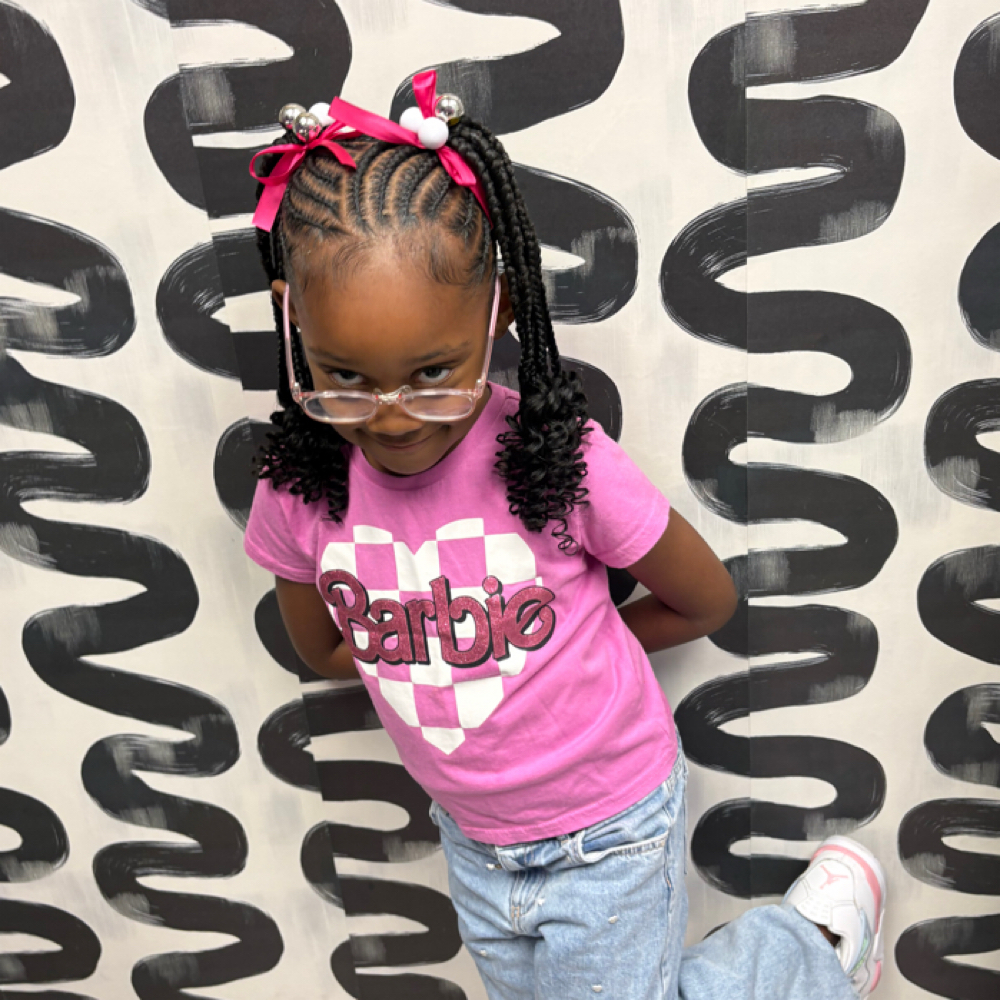 Braided 2 Ponytails at Stylistic Beauty in St. Ann, MO