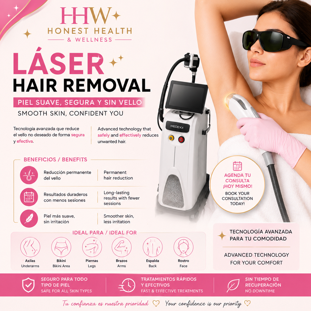 Laser Hair Removal at Honest Health and Wellness in Homestead, FL