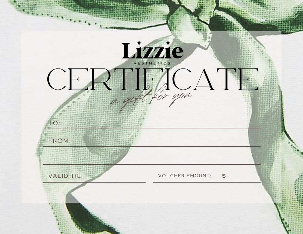 Gift Certificate at Lizzie Aesthetics in Glendora, CA