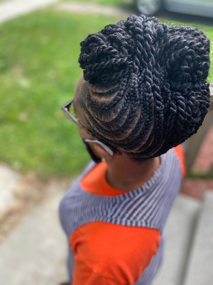 Natural Hair Updo (Hair added)