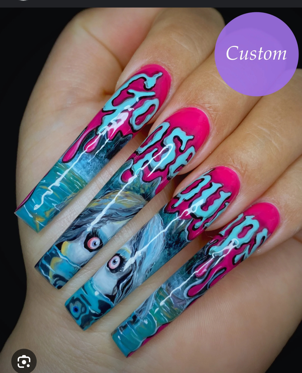 Custom Nail Art Design min 2 Nails