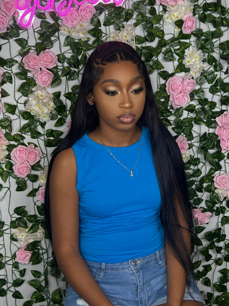Full Glam + Flat Ironing