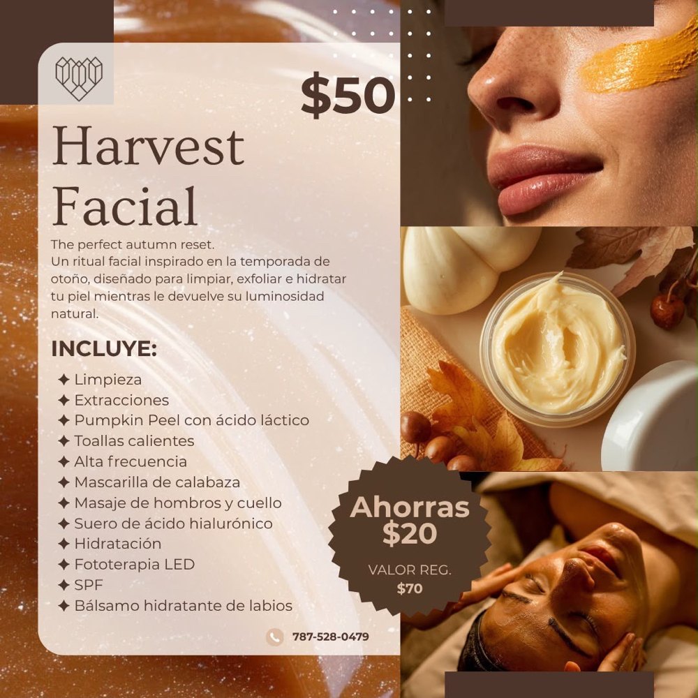 Harvest Facial at Glasskin in Barceloneta, PR