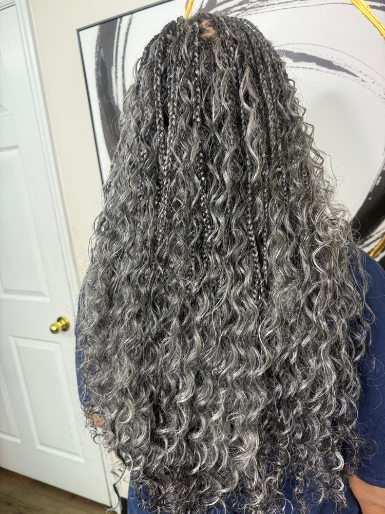 Medium Boho Knotless Braids