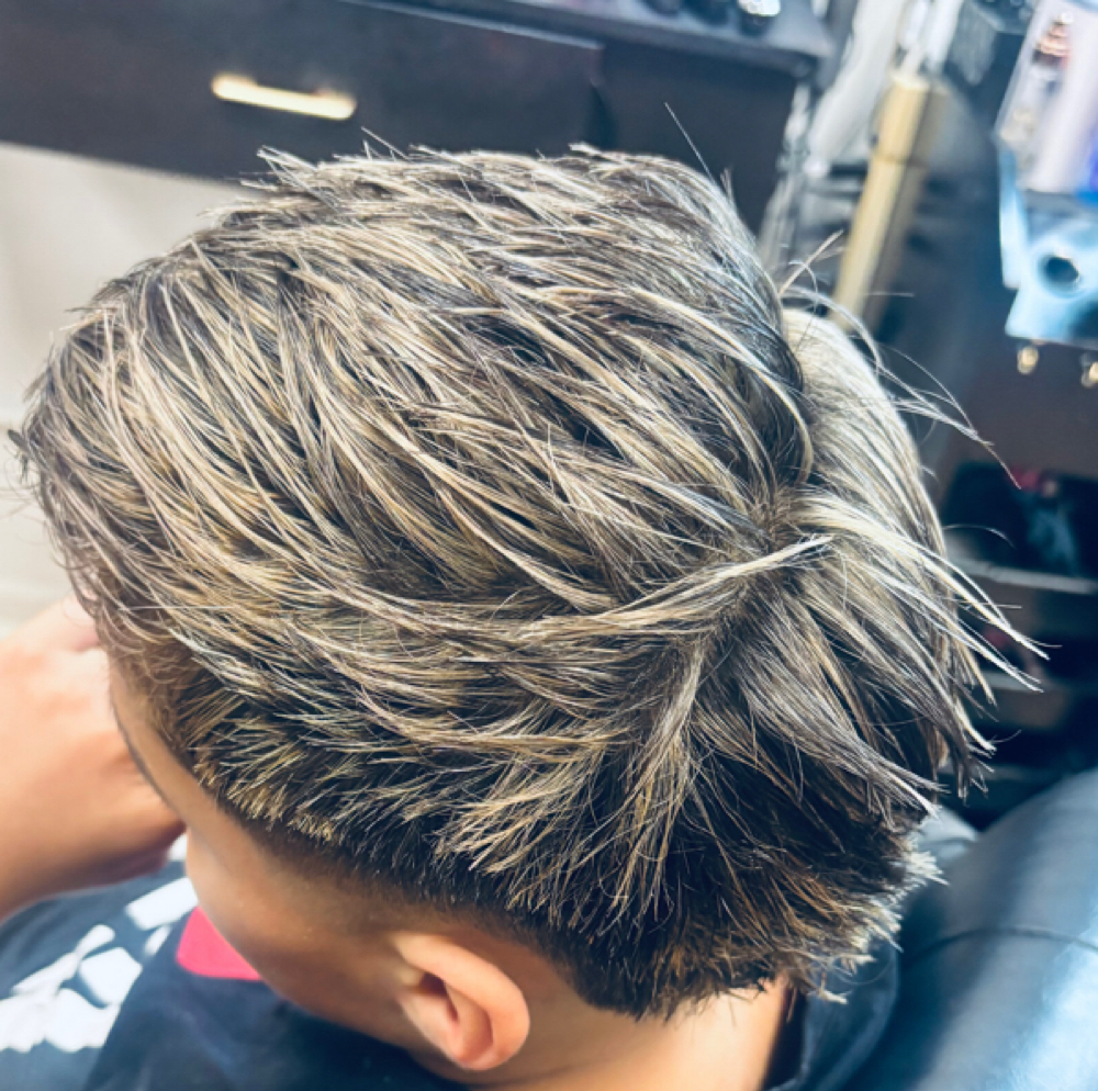 Mens Highlights at Lu Hair Salon and Barbershop in South Elgin, IL