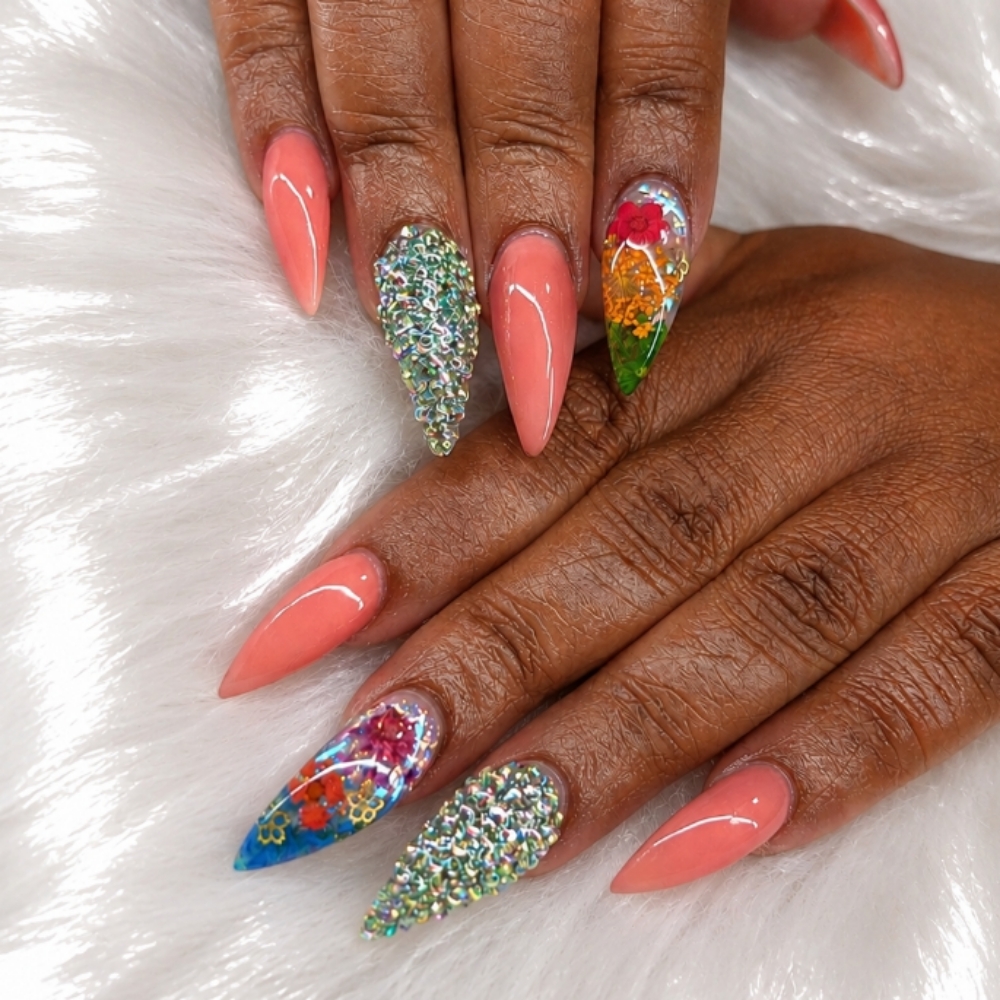 Full Bling Nail(Per Nail) at Sade’s Blessed Hands in Atlanta, GA