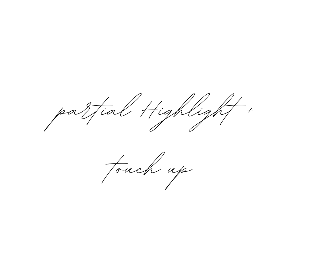 Partial Highlight + Touch Up